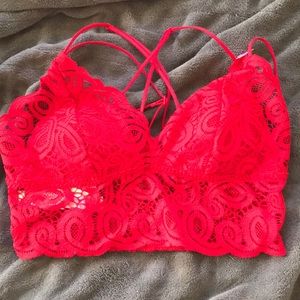 Red VS pink bralette